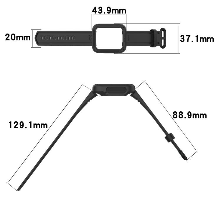 For Xiaomi Mi Watch Lite Silicone Solid Color Watch Band(Dark Blue) by buy2fix