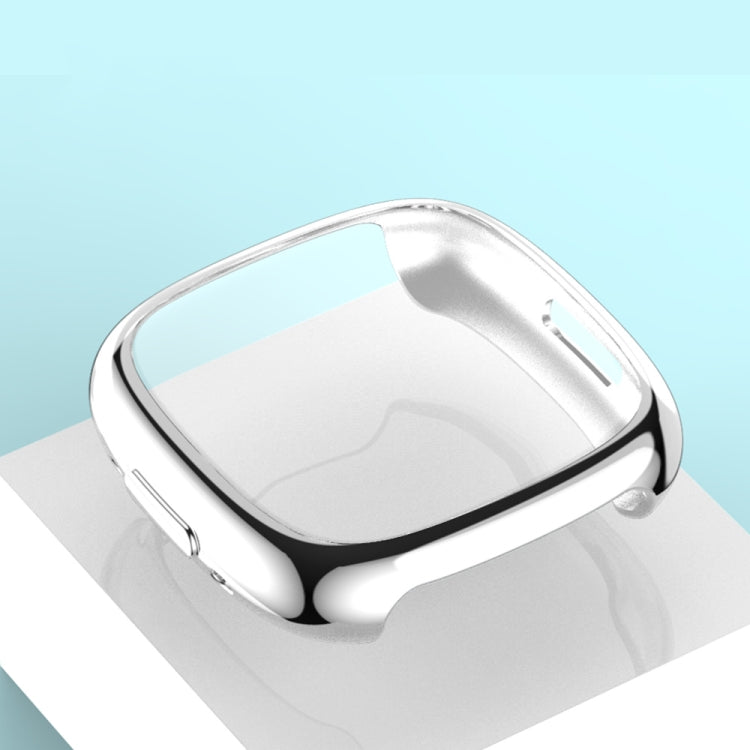 For Fitbit Versa 4 Shockproof TPU Protective Watch Case(Transparent) by buy2fix