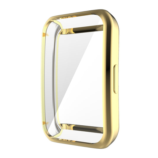 For Huawei Band 7/6 / Honor Band 6 ENKAY Hat-Prince Full Coverage Electroplated Soft TPU Case with Screen Protection(Golden) by ENKAY