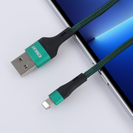 ENKAY ENK-CB118 1m USB 3.0 to 8 Pin 3A Fast Charging Sync Data Cable(Green) by ENKAY