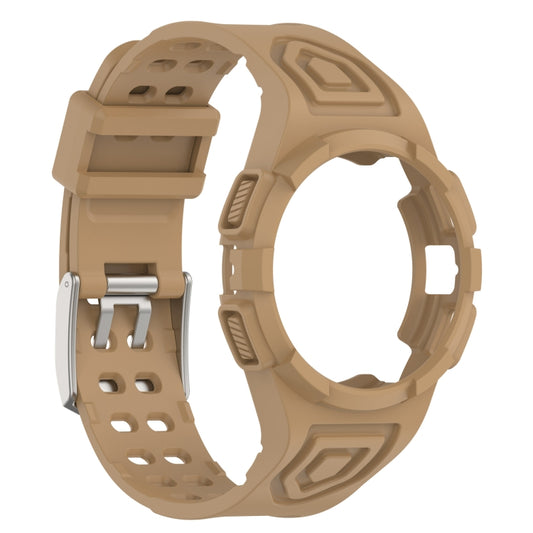 For Samsung Galaxy Watch 40MM Silicone Integrated Watch Band(Coffee Color) by buy2fix