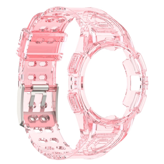 For Samsung Galaxy Watch 40MM Silicone Integrated Watch Band(Transparent Pink) by buy2fix