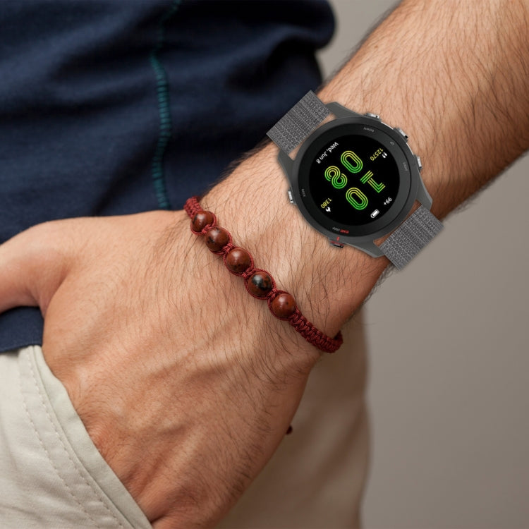 For Garmin Vivoactive 4S 18mm Nylon Woven Watch Band(Pink) by buy2fix