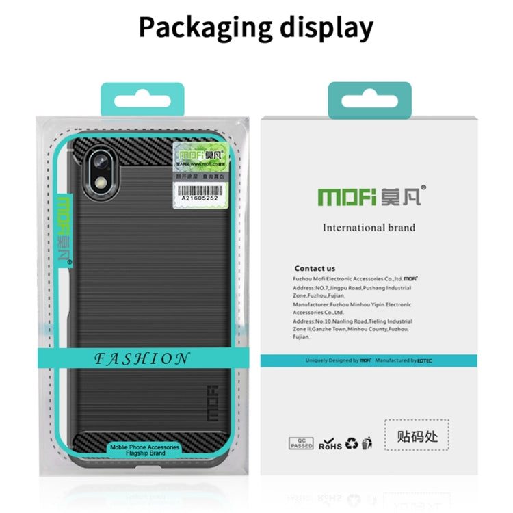 For Samsung Galaxy Xcover6 Pro / Xcover Pro 2 MOFI Gentleness Brushed Carbon Fiber Soft TPU Case(Blue) by MOFI