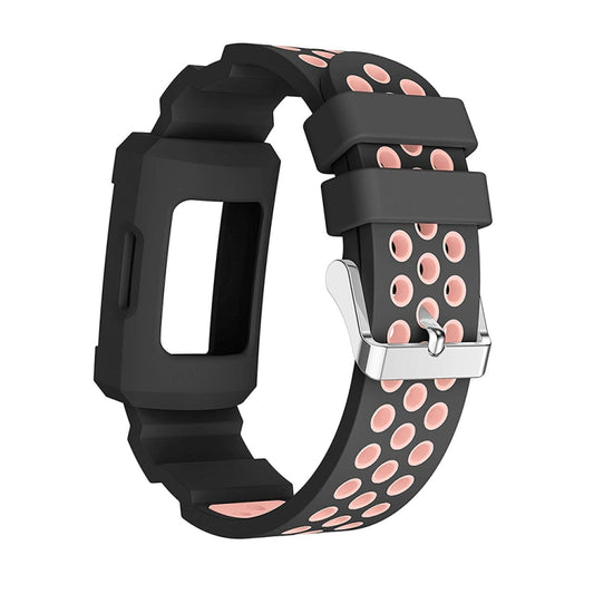For Fitbit Charge 3 All-in-one Silicone Protective Case Replacement Watch Band(Pink) by buy2fix