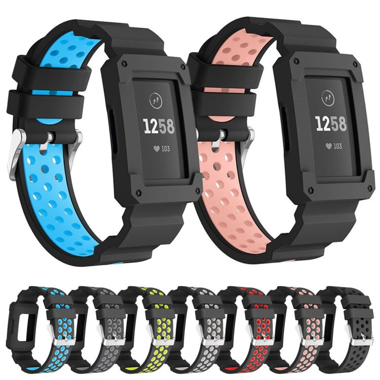 For Fitbit Charge 3 All-in-one Silicone Protective Case Replacement Watch Band(Pink) by buy2fix