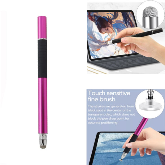 AT-31 Conductive Cloth Head + Precision Sucker Capacitive Pen Head 2-in-1 Handwriting Stylus(Rose Red) by buy2fix