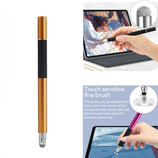 AT-31 Conductive Cloth Head + Precision Sucker Capacitive Pen Head 2-in-1 Handwriting Stylus with 1 Pen Head(Golden) by buy2fix