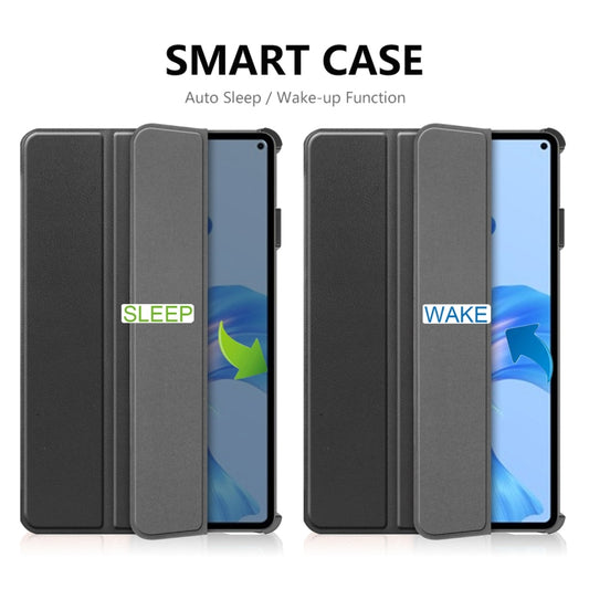 For Huawei MatePad Pro 11 2022 ENKAY Plastic Back Cover Smart Leather Stand Case(Dark Blue) - Huawei by ENKAY | Online Shopping UK | buy2fix