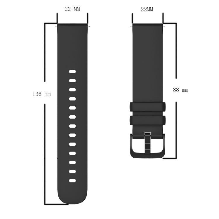 For Amazfit 3 22mm Solid Color Soft Silicone Watch Band(Pine Green) by buy2fix
