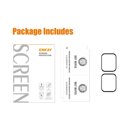 2pcs For Amazfit GTS 4 ENKAY 3D Full Coverage Soft PC Edge + PMMA HD Screen Protector Film by ENKAY