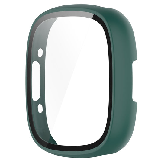 For Fitbit Versa 4 PC+ Toughened Film Integrated Protective Case(Green) by buy2fix