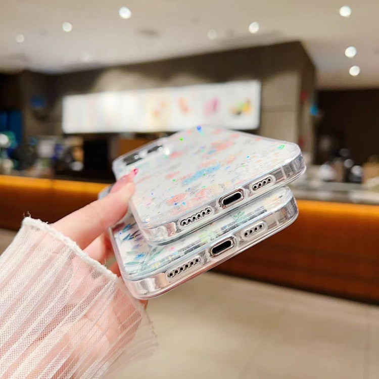 For iPhone 16 Fresh Small Floral Epoxy TPU Phone Case(D02 Hand-painted Flower) by buy2fix