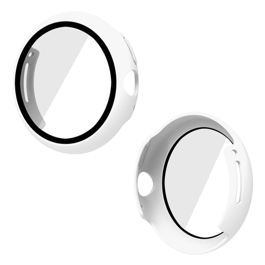 For Google Pixel Watch ENKAY Hat-Prince Full Coverage PC Frame + 9H Tempered Glass Case(White) by buy2fix