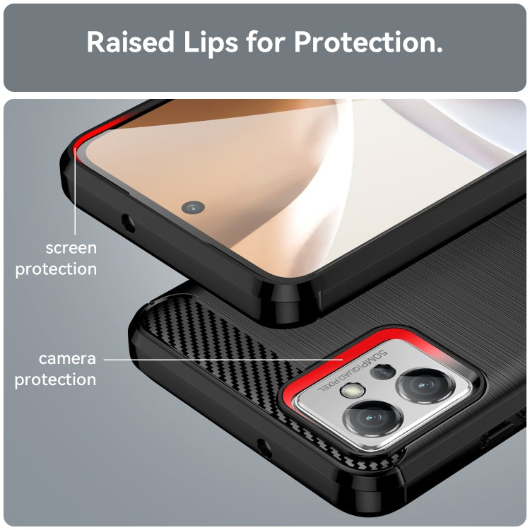 For Motorola Moto G32 Brushed Texture Carbon Fiber TPU Phone Case(Black) by buy2fix