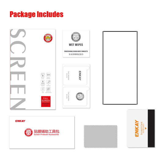 For Samsung Galaxy S23 Ultra 5G ENKAY 3D Full Glue Hot Bending Explosion-proof Full Tempered Glass Film, Support Ultrasonic Fingerprint Unclock by ENKAY