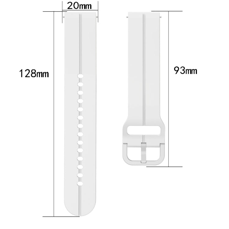 For Garmin Venu SQ 20mm Loop Silicone Watch Band(White) by buy2fix