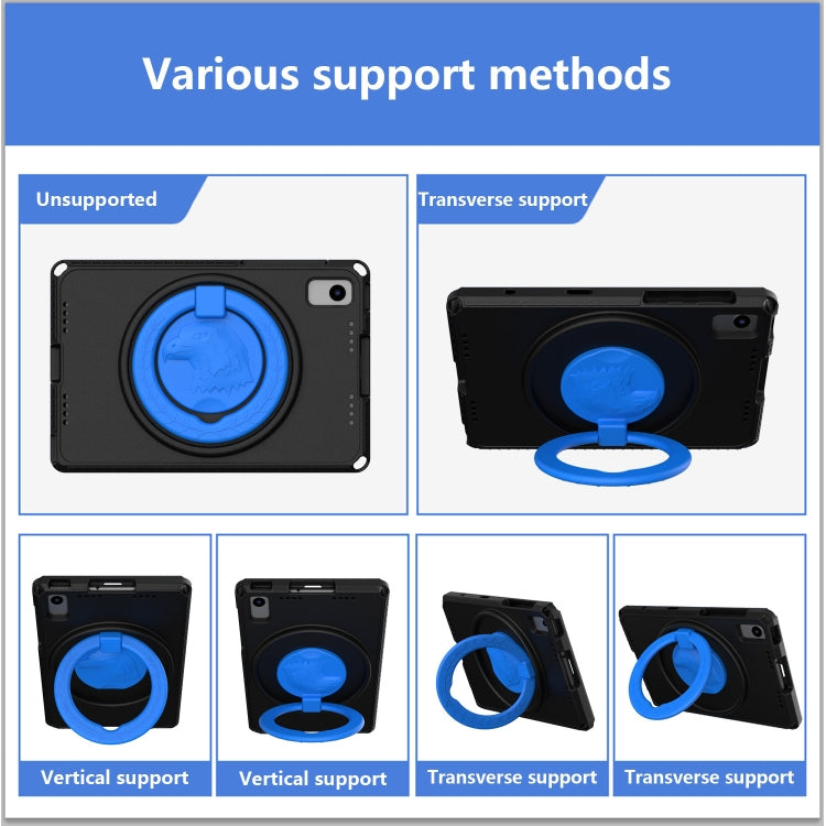 For Samsung Galaxy Tab S6 Lite 2024 EVA Hybrid PC Shockproof Tablet Case with Frame(Black) by buy2fix