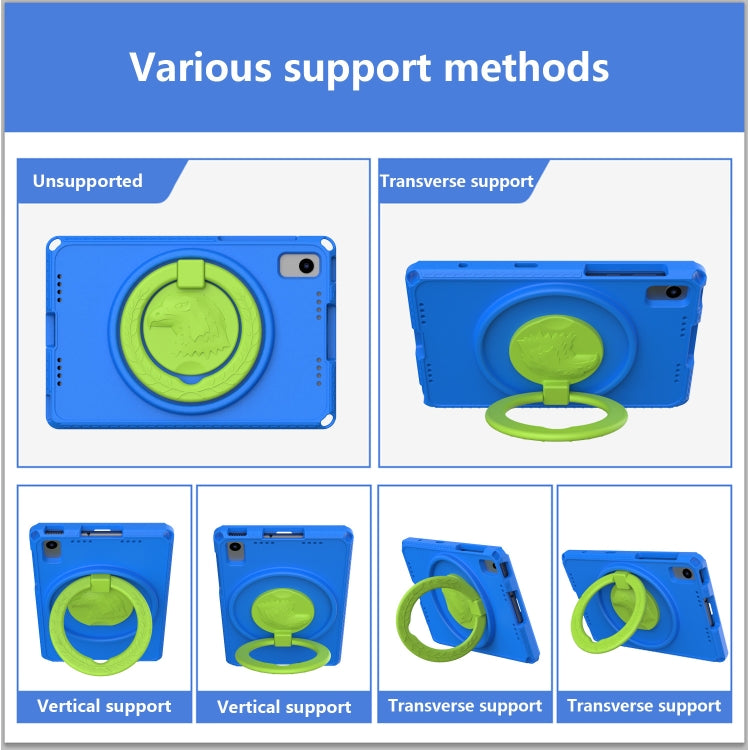 For Samsung Galaxy Tab S6 Lite 2024 EVA Hybrid PC Shockproof Tablet Case with Frame(Blue) by buy2fix