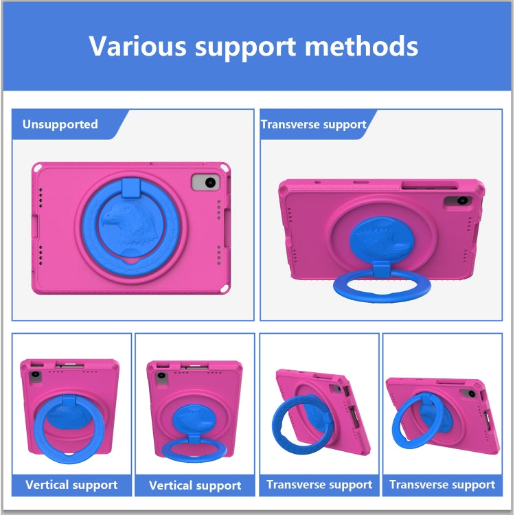For Samsung Galaxy Tab S6 Lite 2024 EVA Hybrid PC Shockproof Tablet Case with Frame(Rose Red) by buy2fix