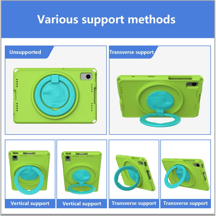 For Samsung Galaxy Tab S6 Lite 2024 EVA Hybrid PC Shockproof Tablet Case with Frame(Grass Green) by buy2fix