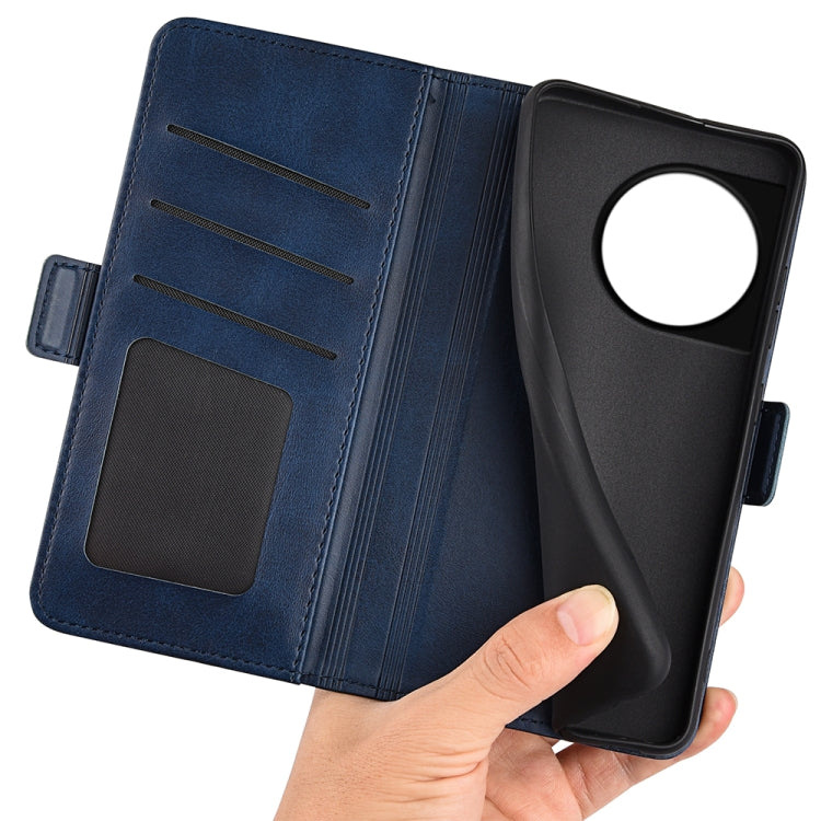 For OnePlus 11 Dual-side Magnetic Buckle Leather Phone Case(Dark Blue) by buy2fix
