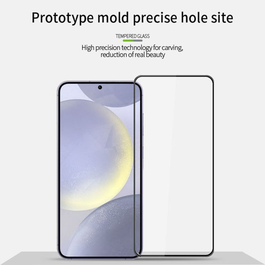 For Samsung Galaxy S25 5G MOFI 9H 3D Explosion-proof Curved Screen Tempered Glass Film(Black) by MOFI