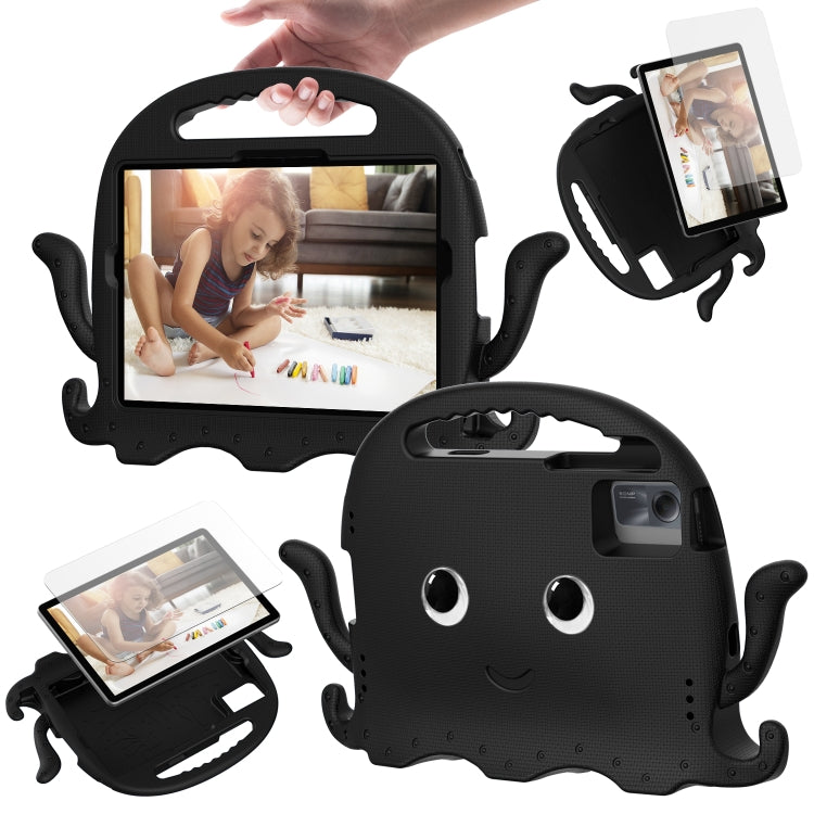 For Lenovo Tab M11 /Xiaoxin Pad 11 2024 Octopus Style EVA Hybrid PC Shockproof Tablet Case with Strap(Black) by buy2fix