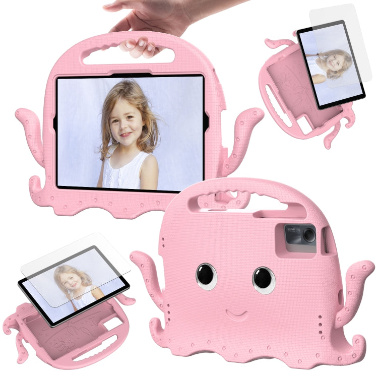 For Lenovo Tab M11 /Xiaoxin Pad 11 2024 Octopus Style EVA Hybrid PC Shockproof Tablet Case with Strap(Pink) by buy2fix