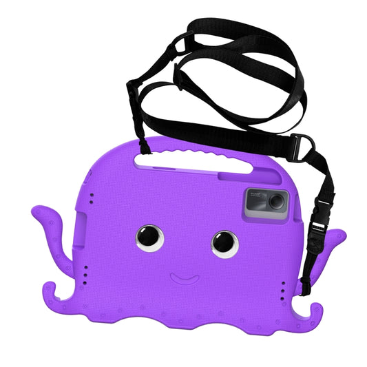 For Lenovo Tab M11 /Xiaoxin Pad 11 2024 Octopus Style EVA Hybrid PC Shockproof Tablet Case with Strap(Purple) by buy2fix