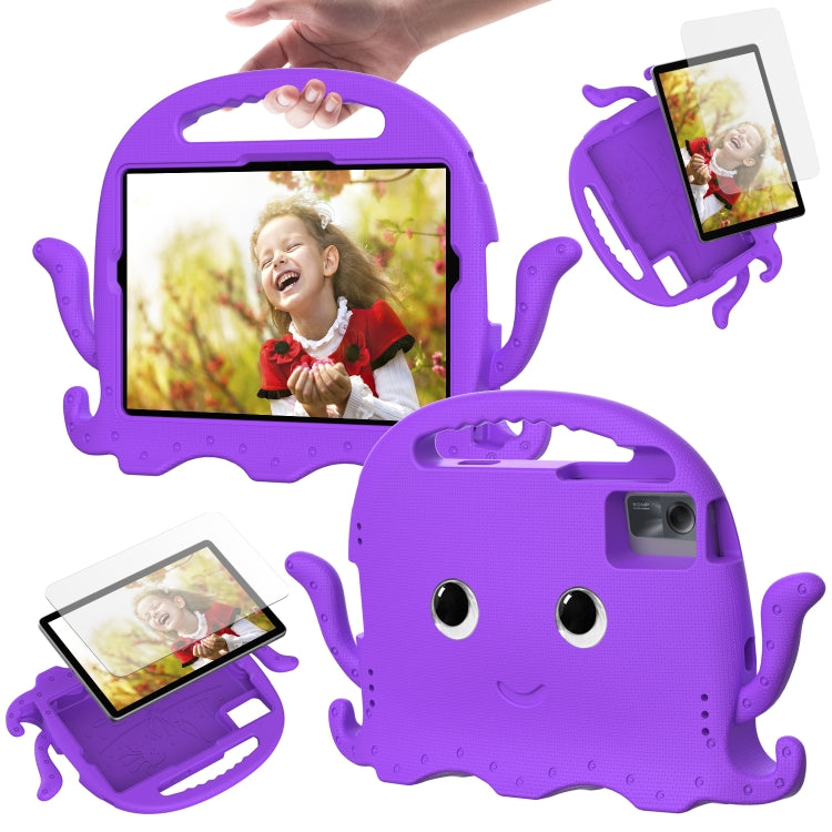 For Lenovo Tab M11 /Xiaoxin Pad 11 2024 Octopus Style EVA Hybrid PC Shockproof Tablet Case with Strap(Purple) by buy2fix