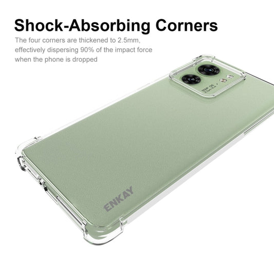 For Motorola Edge 40 5G ENKAY Hat-Prince Transparent TPU Shockproof Phone Case by ENKAY