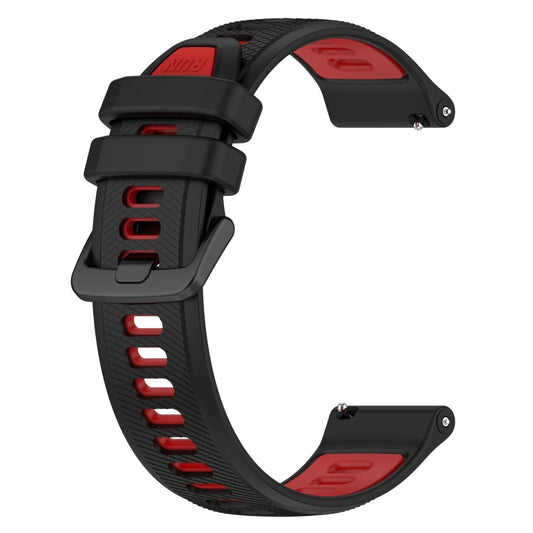 For Huawei GT2 46mm 22mm Sports Two-Color Silicone Watch Band(Black+Red) by buy2fix