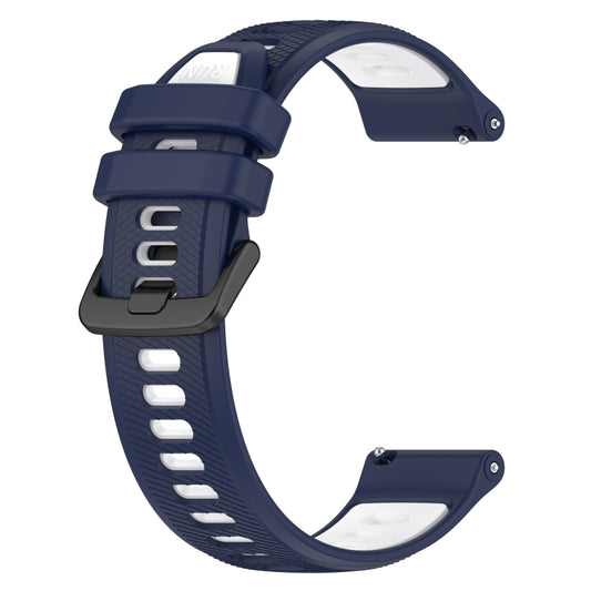 For Huawei GT2 46mm 22mm Sports Two-Color Silicone Watch Band(Midnight Blue+White) by buy2fix