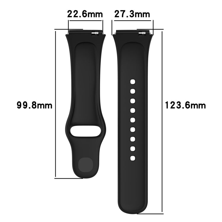 For Redmi Watch 3 Lite Sports Solid Color Silicone Replacement Watch Band(White) by buy2fix