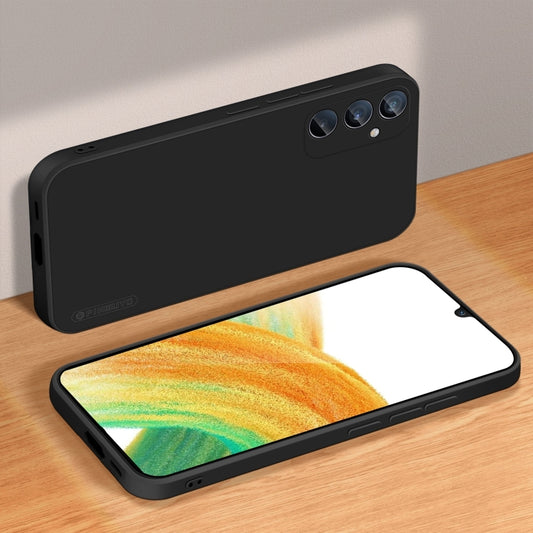 For Samsung Galaxy A55 PINWUYO Sense Series Liquid Silicone TPU Phone Case(Black) by PINWUYO
