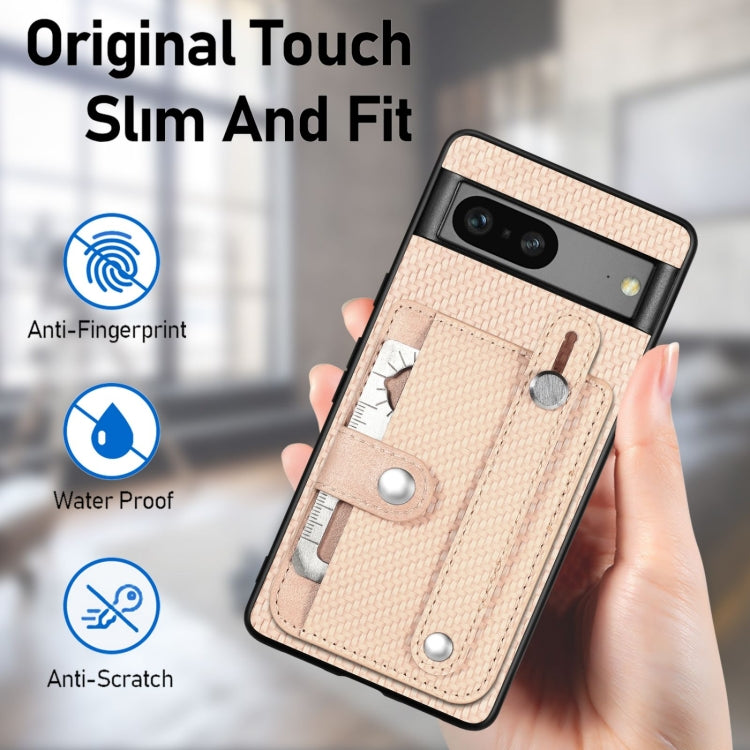 For Google Pixel 9 Pro Wristband Kickstand Card Wallet Back Cover Phone Case with Tool Knife(Blue) by buy2fix