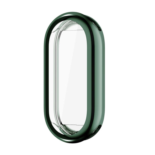 For Xiaomi Mi Band 8 ENKAY Hat-Prince Full Coverage Electroplated Soft TPU Case with Screen Protection(Dark Green) by ENKAY