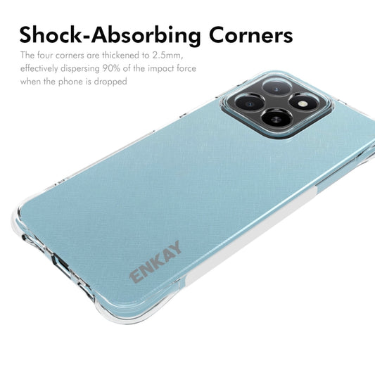 For Honor X5b 4G / X5b Plus 4G Global ENKAY Hat-Prince Transparent TPU Shockproof Phone Case - Honor Cases by ENKAY | Online Shopping UK | buy2fix