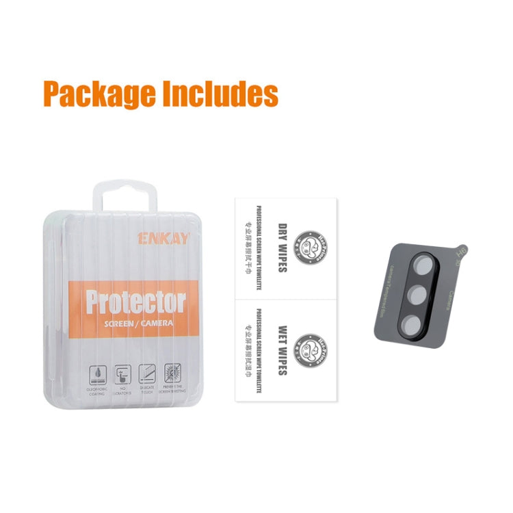 For Samsung Galaxy S24 5G ENKAY Hat-Prince 9H Rear Camera Lens Tempered Glass Film(Black) by ENKAY