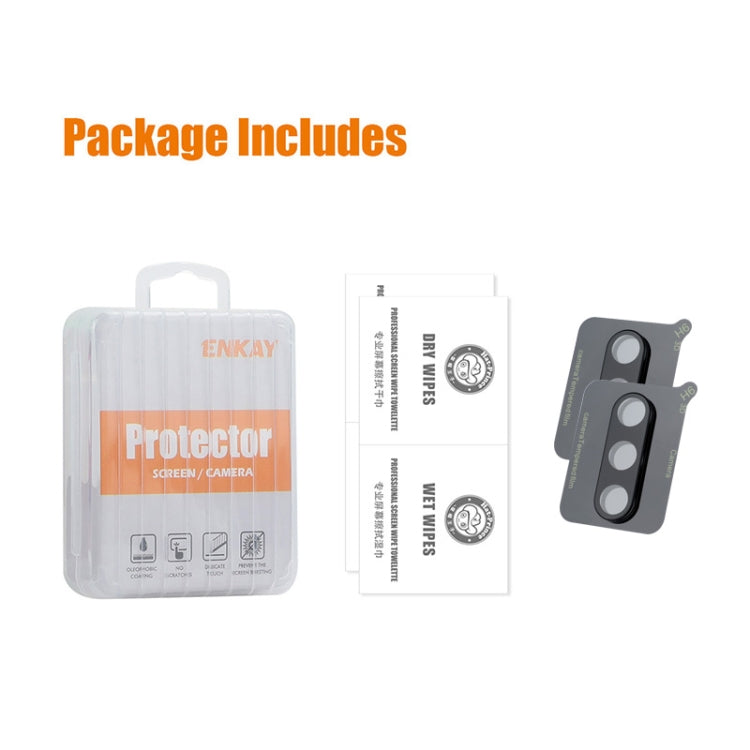 For Samsung Galaxy S24 5G 2pcs ENKAY Hat-Prince 9H Rear Camera Lens Tempered Glass Film(Black) by ENKAY