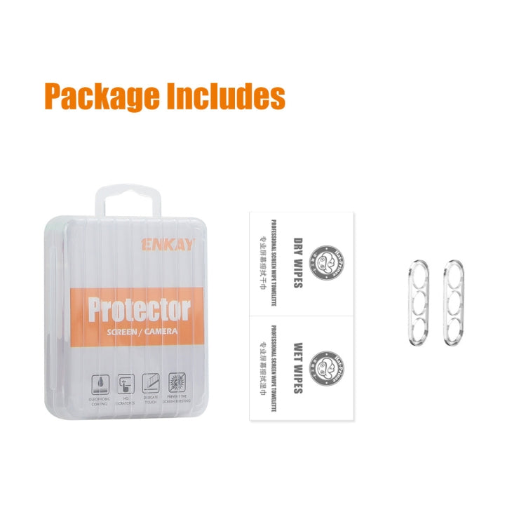 For Samsung Galaxy S24 5G 2pcs ENKAY Hat-Prince 9H Rear Camera Lens Tempered Glass Film(Transparent) by ENKAY