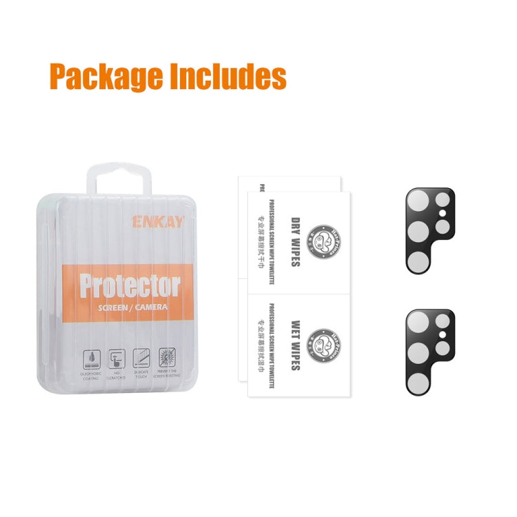 For Samsung Galaxy S24 Ultra 5G 2pcs ENKAY Hat-Prince 9H Rear Camera Lens Tempered Glass Film(Transparent) by ENKAY