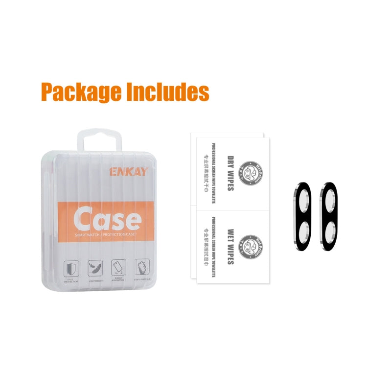 For Samsung Galaxy Z Flip6 2pcs ENKAY Hat-Prince 9H Rear Camera Lens Tempered Glass Film(Black) by ENKAY