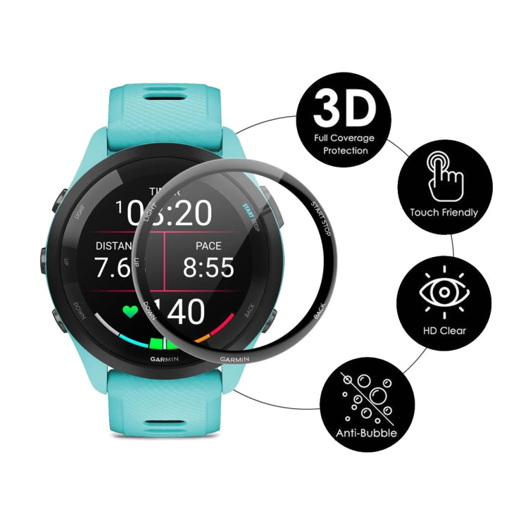 For Garmin Forerunner 265S 5pcs ENKAY 3D Full Coverage Soft PC Edge PMMA HD Screen Protector Film - Screen Protector by ENKAY | Online Shopping UK | buy2fix