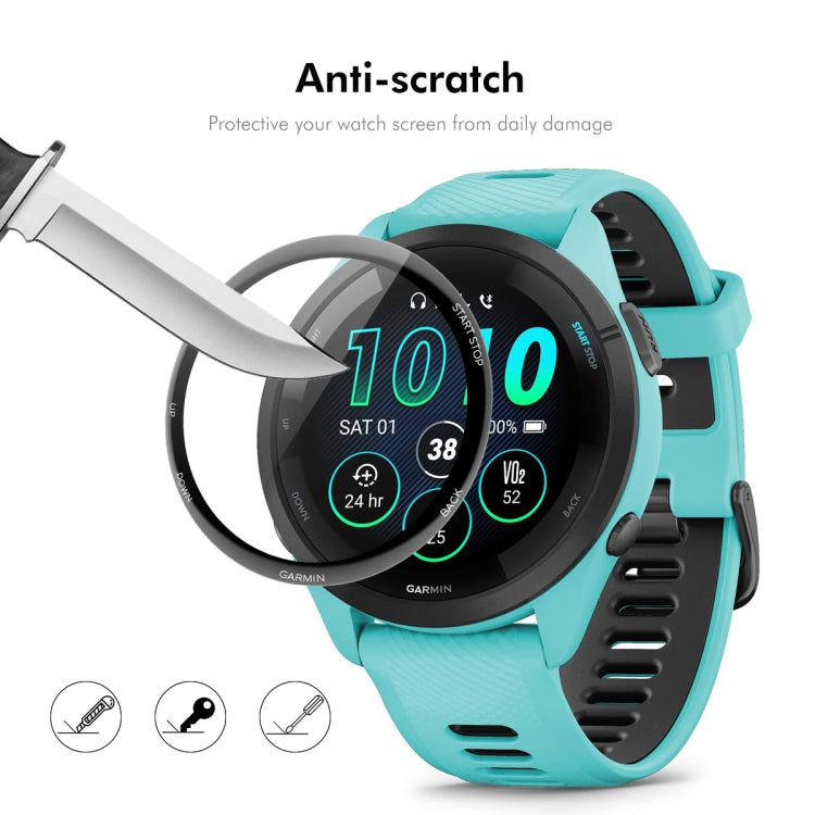 For Garmin Forerunner 265S 5pcs ENKAY 3D Full Coverage Soft PC Edge PMMA HD Screen Protector Film - Screen Protector by ENKAY | Online Shopping UK | buy2fix
