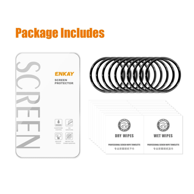 For Garmin Forerunner 265 10pcs ENKAY 3D Full Coverage Soft PC Edge PMMA HD Screen Protector Film by ENKAY