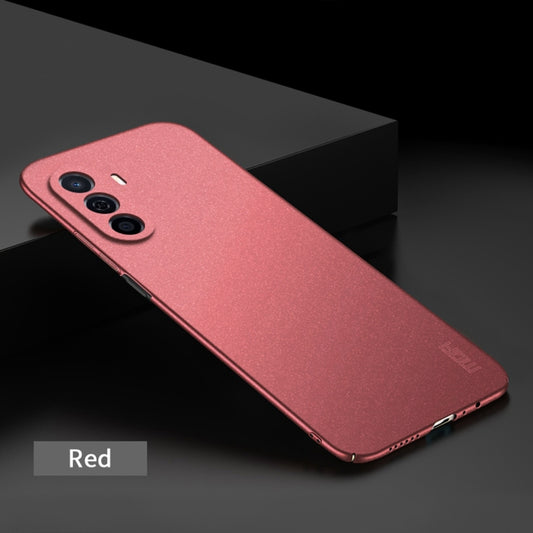 For Huawei Enjoy 50 / nova Y70 Plus MOFI Fandun Series Frosted PC Ultra-thin All-inclusive Phone Case(Red) by MOFI