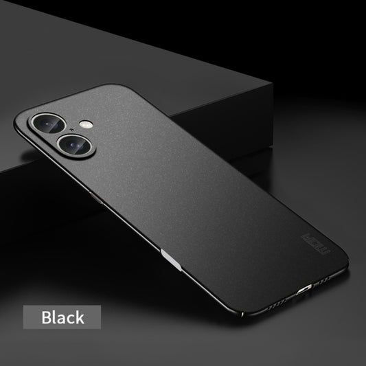 For iPhone 16 MOFI Fandun Series Frosted PC Ultra-thin All-inclusive Phone Case(Black) by MOFI
