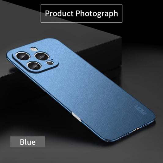 For iPhone 16 Pro Max MOFI Fandun Series Frosted PC Ultra-thin All-inclusive Phone Case(Blue) by MOFI
